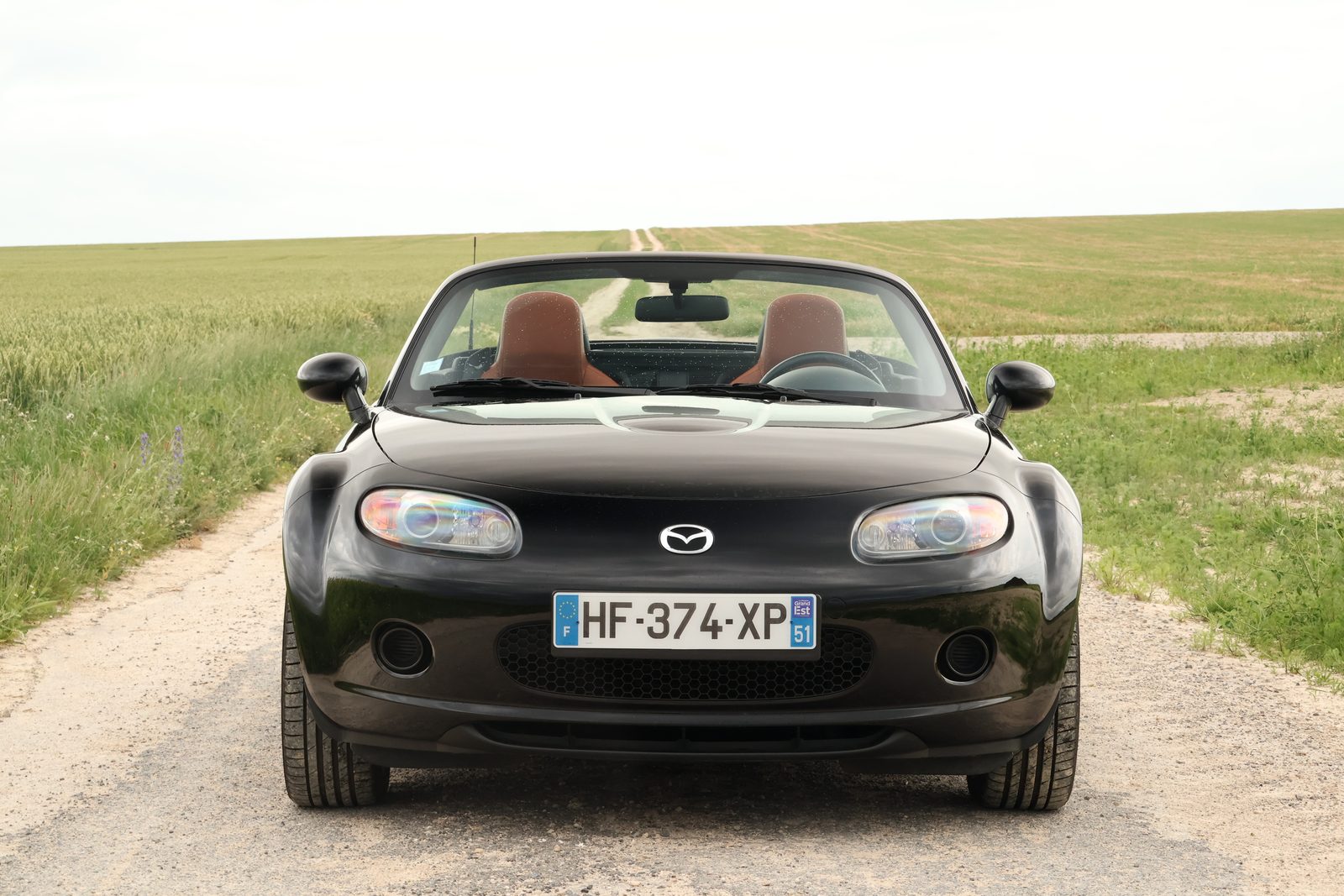 Avant toit ouvert, sièges cognac